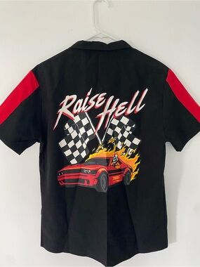 Raise Hell Graphic Racing Shirt - Black/Red men size M